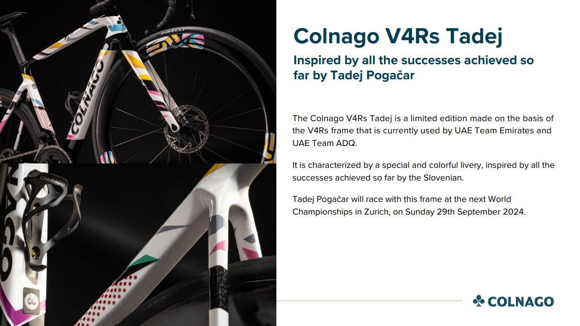 Colnago - Colnago V4Rs Disc Tadej Pogacar Limited Edition TP24 - Shimano Dura - Ace DI2 12S - COMPLETE BIKE - King Of The Watts