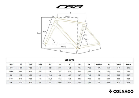 Colnago - Colnago C68 GRAVEL CARBON DISC 2024 FRAMESET - HGGR - King Of The Watts